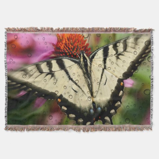 Schmetterling & Regentropfen Keuchblanket Decke (Vorderseite)