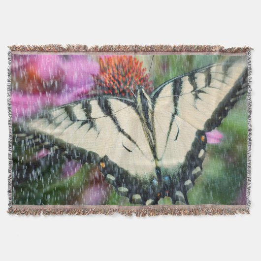 Schmetterling & Regentropfen Keuchblanket Decke (Vorderseite)