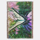 Schmetterling & Regentropfen Keuchblanket Decke (Vorderseite Vertikal)