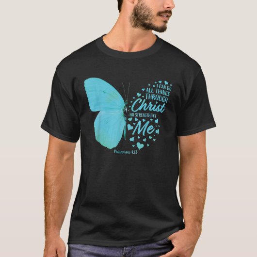 Schmetterling Religiöse Philippinen 4 13 Christlic T-Shirt (Vorderseite)