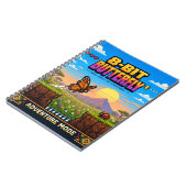 Schmetterling, Retro-8-Bit-Pixel-Art Notizblock (Linke Seite)
