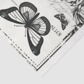 Schmetterling Retro ephemera schwarz-weiß Seidenpapier (Ausschnitt)