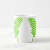 Schmetterling, retro Punkte, Schatten des Limonen Kaffeetasse (Mittel)