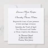 Schmetterling Romance/Schwarzes und metallisches Einladung (Rückseite)