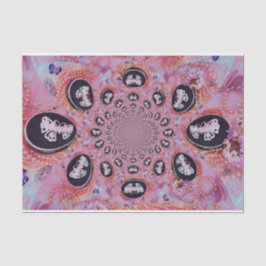 Schmetterling Rosa Chic Elegante Abstrakte Perlen Seidenpapier