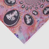 Schmetterling Rosa Chic Elegante Abstrakte Perlen Seidenpapier (Ausschnitt)