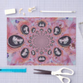 Schmetterling Rosa Chic Elegante Abstrakte Perlen Seidenpapier (Handwerk)