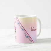Schmetterling Rosa personalisiert Kaffeetasse (VorderseiteRechts)