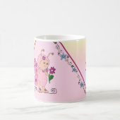 Schmetterling Rosa personalisiert Kaffeetasse (Mittel)