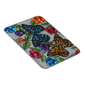 Schmetterling-Rose Blume Originalität zeichnend Na Magnet (Rechte Seite)