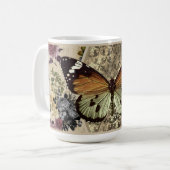 Schmetterling & Rose Kaffeezubereitung Tasse (Vorderseite Links)
