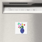Schmetterling-Rose Magnet (In Situ (Geschirrspüler))