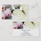 Schmetterling, Rose und Krone Visitenkarte (Vorne/Hinten)