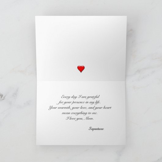 Schmetterling Rot-gepunkteter Lila Muttertag Karte (Innenseite)