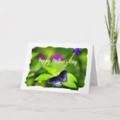 Schmetterling Rot-gepunkteter Lila Muttertag Karte (Vorderseite)