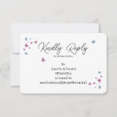 Schmetterling RSVP Karte (Vorderseite)