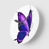 Schmetterling Runde Wanduhr (Winkel)