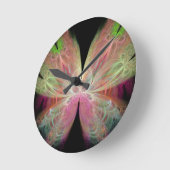 Schmetterling Runde Wanduhr (Winkel)