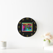 Schmetterling Runde Wanduhr (Zuhause)