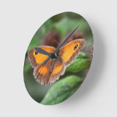 Schmetterling Runde Wanduhr (Winkel)