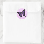 Schmetterling Runder Aufkleber (Tasche)