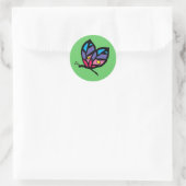 Schmetterling Runder Aufkleber (Tasche)