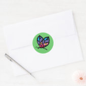 Schmetterling Runder Aufkleber (Umschlag)
