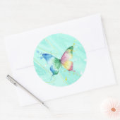Schmetterling Runder Aufkleber (Umschlag)