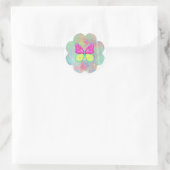 Schmetterling Runder Aufkleber (Tasche)
