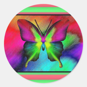 Schmetterling Runder Aufkleber