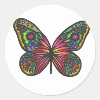 Schmetterling Runder Aufkleber