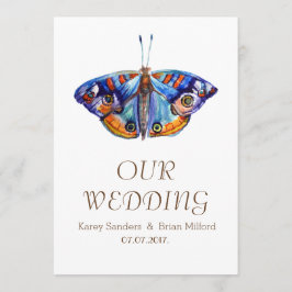 Schmetterling, rustikale einladung