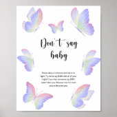 Schmetterling sagt nicht, Baby Poster (Vorne)