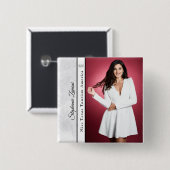 Schmetterling-Sash-Button-Pin | Marmor-Eis Button (Vorne & Hinten)