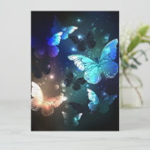 Schmetterling Save The Date (Stehend Vorderseite)