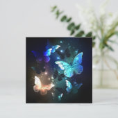 Schmetterling Save The Date (Stehend Vorderseite)