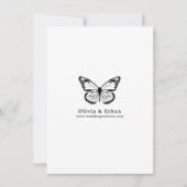 Schmetterling Save-The-Date Einladung (Rückseite)