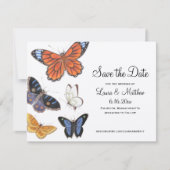 Schmetterling Save the Date - Vintage Illustration (Vorderseite)