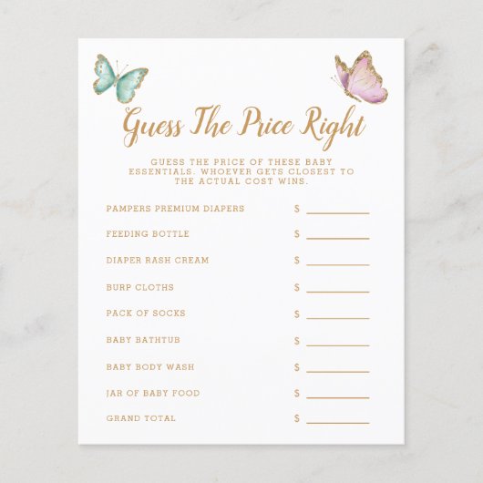 Schmetterling schätzt das preiswerte Baby Duschspi (Vorderseite)