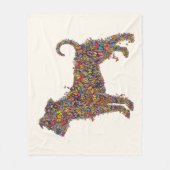 Schmetterling Schikane Silhouette Kunst | Pitbull Fleecedecke (Vorderseite)