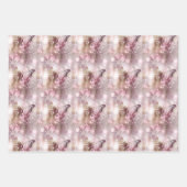 Schmetterling-Schimmer Rosa-Blau-Glitzer glänzen Geschenkpapier Set (Vorderseite)
