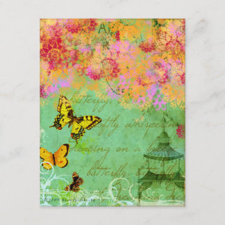 Schmetterling, Schmetterling Collage Kunst Einladu Einladung