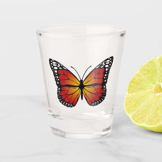 Schmetterling Schnapsglas (Vorderseite)