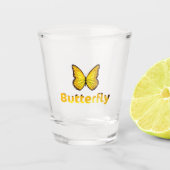 Schmetterling Schnapsglas (Vorderseite)