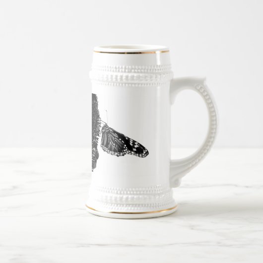 Schmetterling schüchtern blacq bierglas (Rechts)