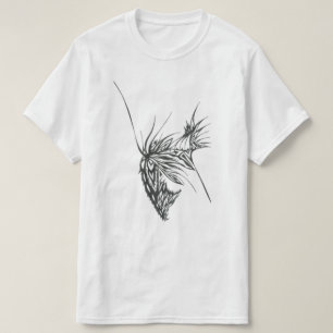 Schmetterling Schwarz Weiß Abstrakte Stammes-Tatto T-Shirt