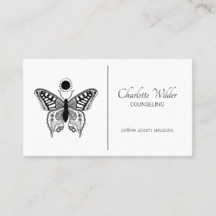 Schmetterling Schwarz-Weiß-Berater Visitenkarte
