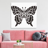 Schmetterling Schwarz-Weiß Leinwanddruck (Insitu (Wohnzimmer))