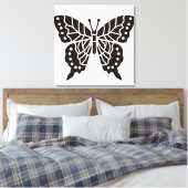 Schmetterling Schwarz-Weiß Leinwanddruck (Insitu (Schlafzimmer))