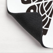 Schmetterling Schwarz-Weiß Mousepad (Ecke)